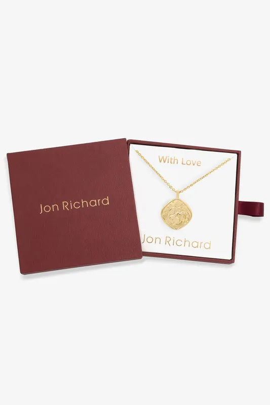 18Ct Real Gold Plated Molten Horoscope Pendant - Aries
