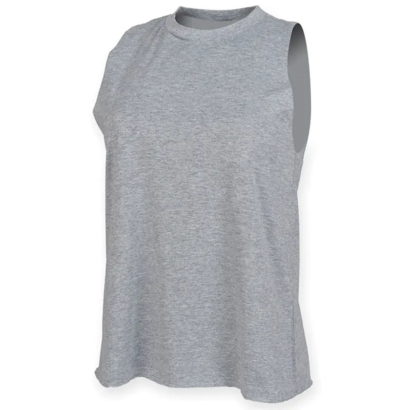 Heather High-Neck Vest Top
