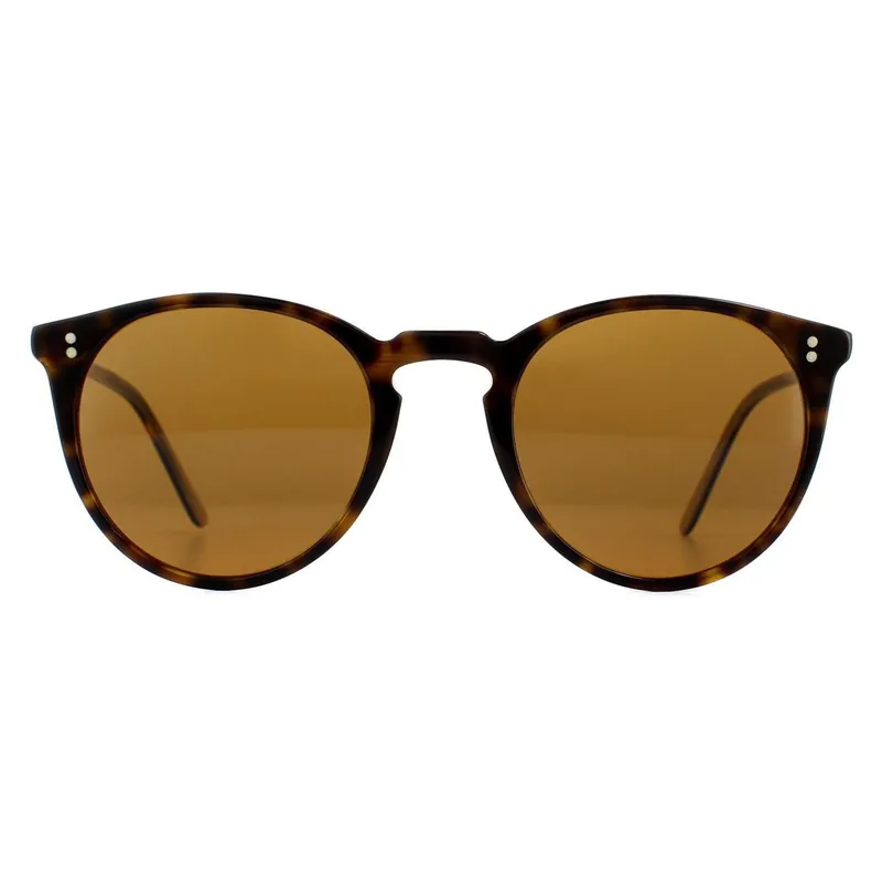Round Horn Brown Sunglasses - Oliver Peoples
