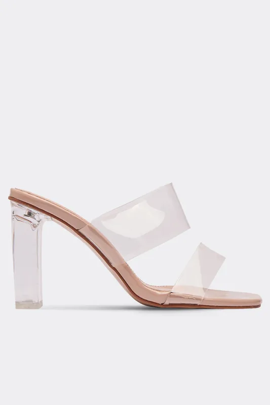 Mule Style Patent Block Heel Shoes - EGO