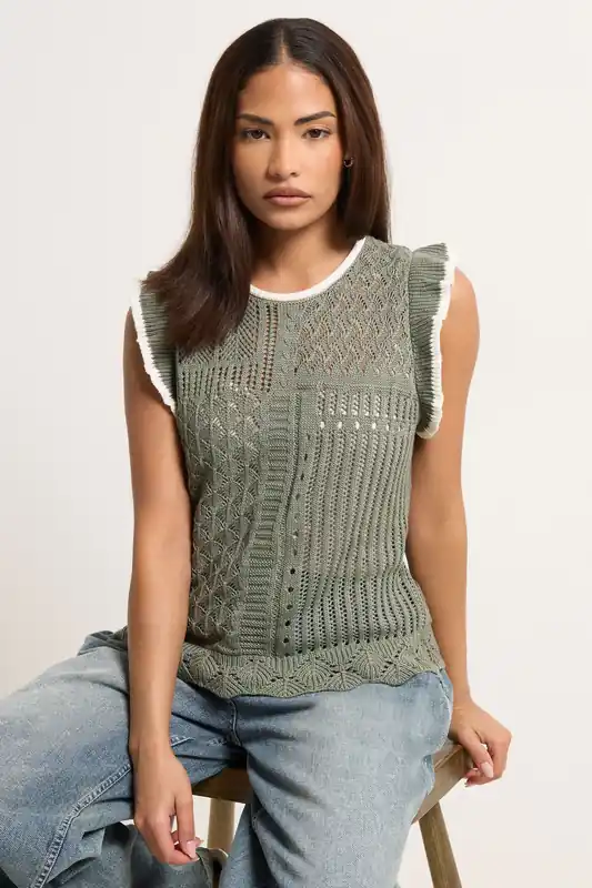 Petite Crochet Vest Top - PixieGirl