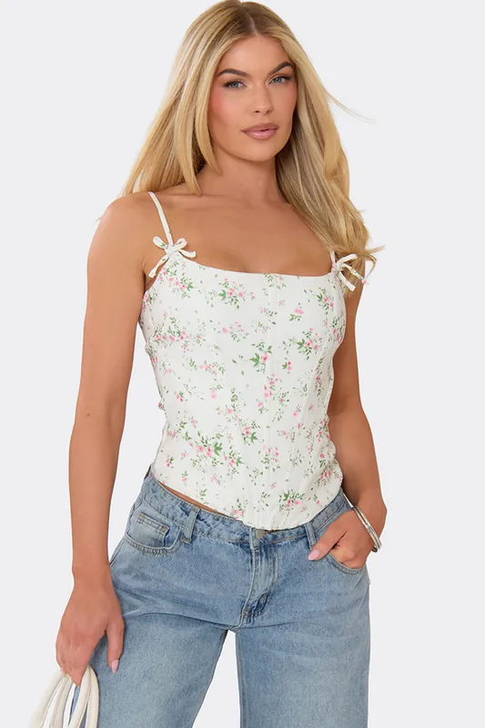 Strappy Sweetheart Neckline Corset Top - EGO