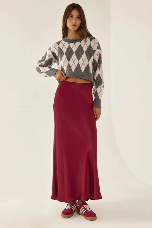 Satin Maxi Skirt - Hiccup