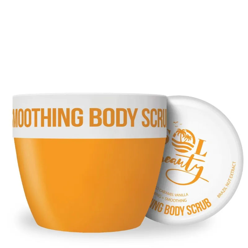 Body Scrub Salted Caramel Vanilla Firming Moisturising Sugar 300g - SOL Beauty