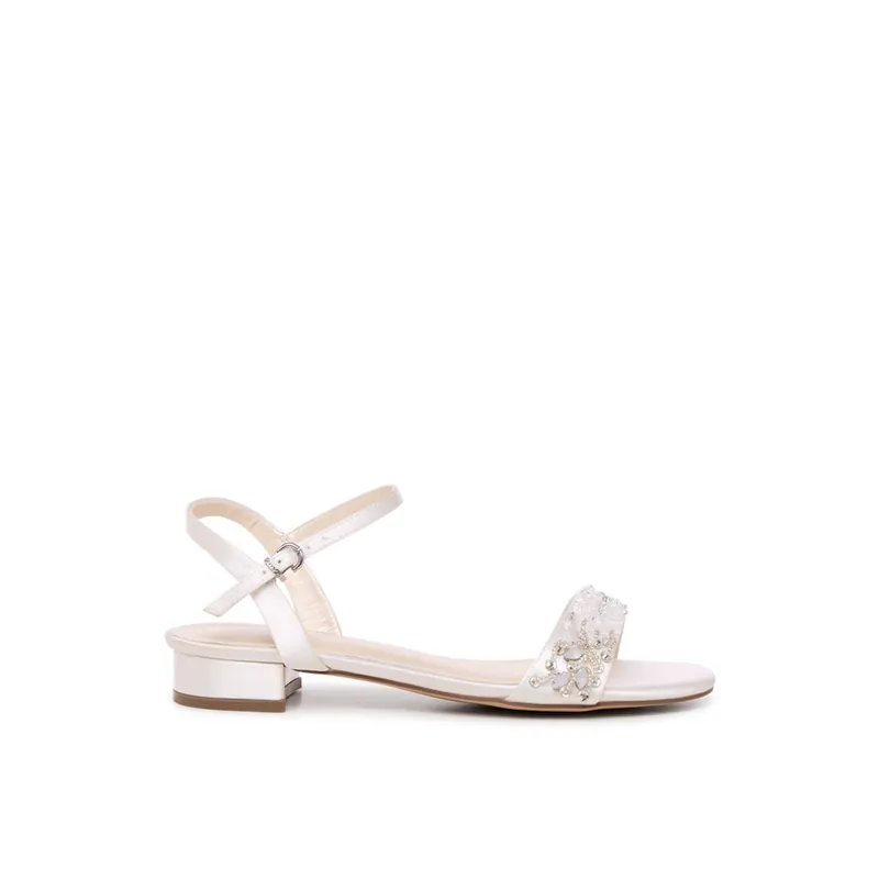 Amaryllis' Flat Wedding Sandals - Paradox London