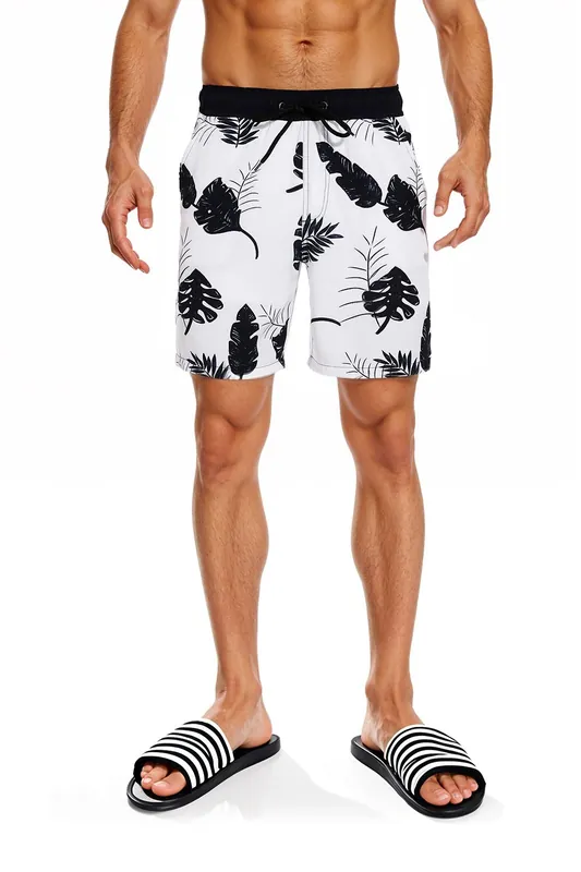 Stylish Printing Beach Shorts with Drawstring - MODISHION