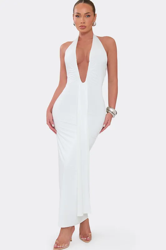 Sleeveless Drape Maxi Dress - EGO