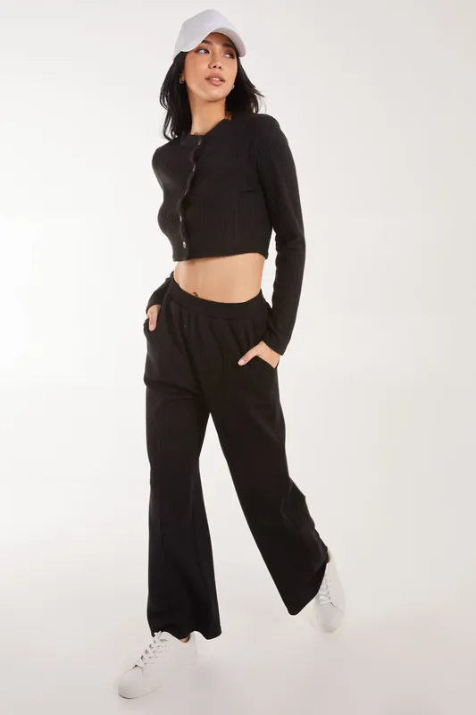 Wide Leg Joggers - Pink Vanilla