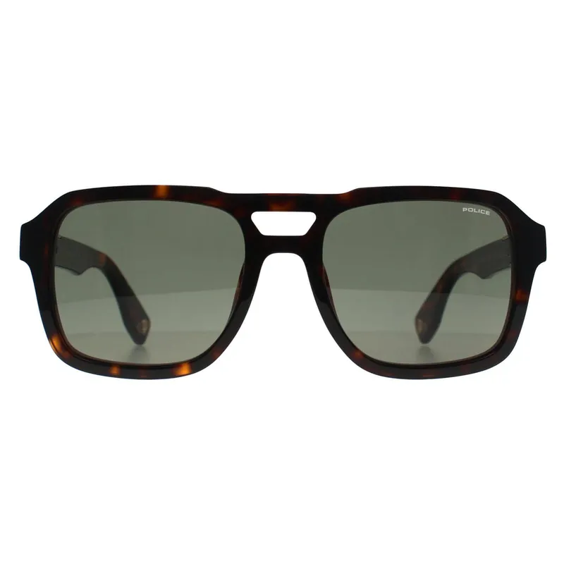 Square Shiny Dark Havana Green SPLN65 Forever 2 - Police