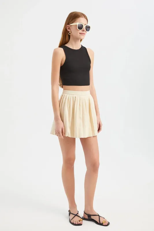 High Waist Pleated Mini Skirt - Hiccup