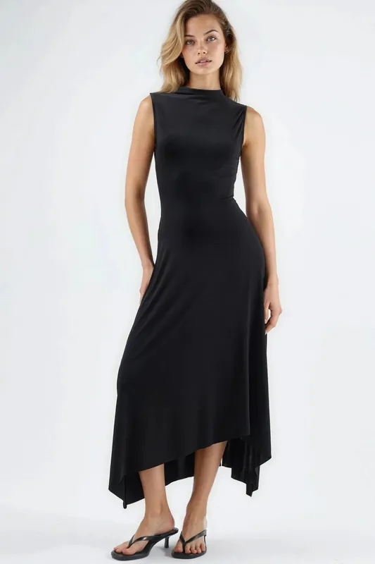 Asymmetric Midi Sandy Dress - Hiccup