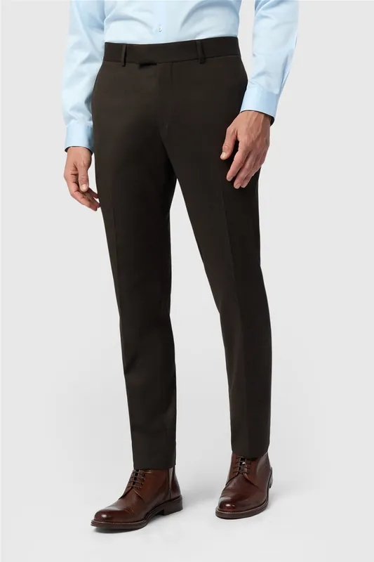 Harley Chocolate Flannel Slim Fit Trousers - Antique Rogue