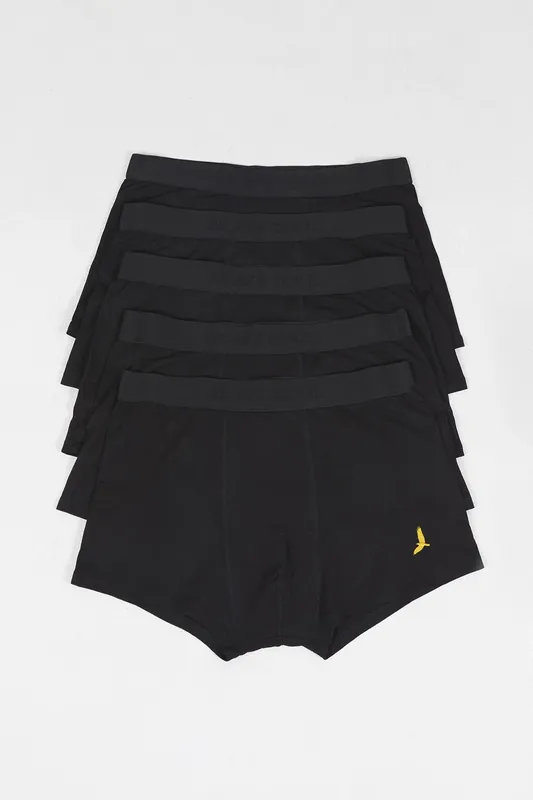 Pack of 5 Boxers with Embroidery Detail - Brave Soul