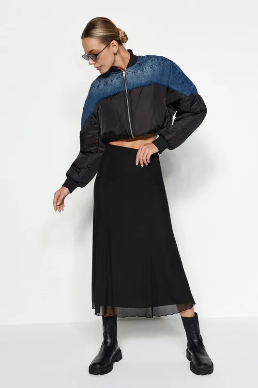 Lined Tulle Midi Skirt - WOVCOR