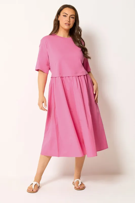 Poplin T-Shirt Midi Dress