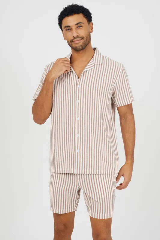 Striped Drawcord Shorts - Brave Soul