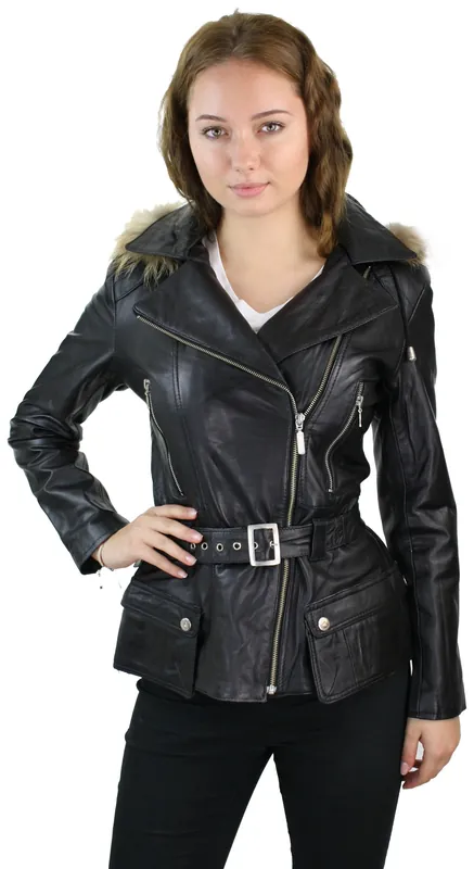 Hood Parka Leather Jacket Coat - TruClothing