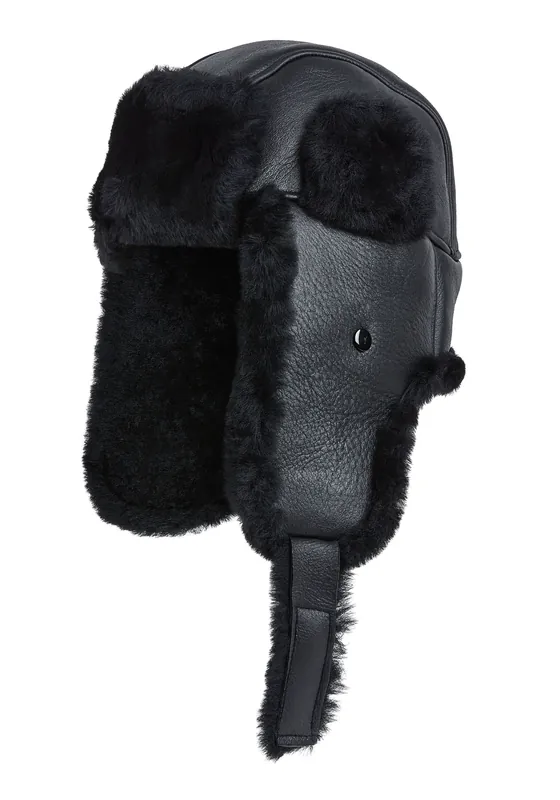 RAF Aviator Sheepskin B-55 Trapper Hat Winter Warm Leather Navigator Hat