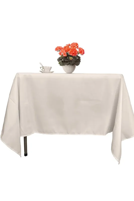 Premium Polyester Tablecloth, Linen Table Cover, 178cm x 178cm - Neel Blue