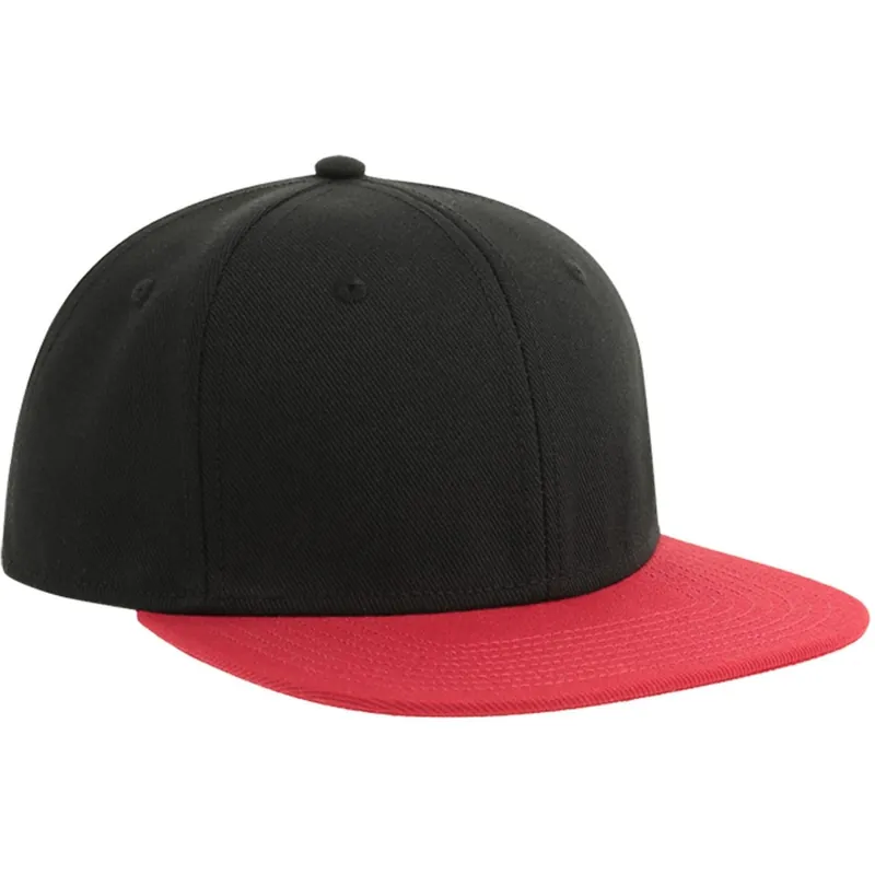 Contrast Flat Peak Snapback Cap - Atlantis