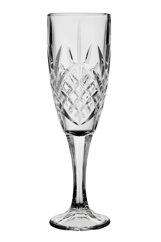 Practical Set Of 4 Crystal Champagne Glasses, Elegant Champagne Glasses, Durable Drink Glasses, Sleek Glasses - Orsina