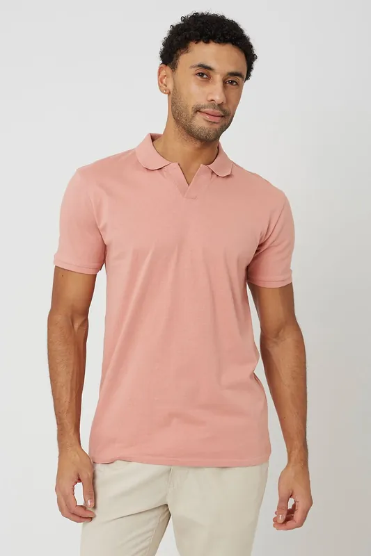 Cotton Open Collar Polo Shirt - Brave Soul
