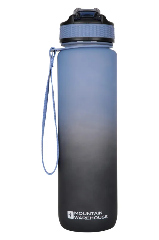 Ombre Bpa Free Push Lid Lightweight Leakproof Sports Water Bottle 1L - Mountain Warehouse