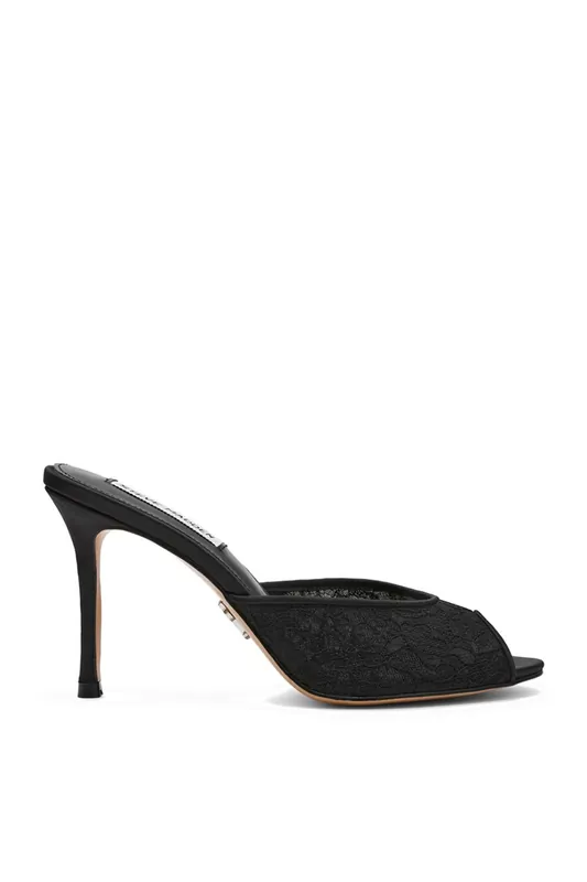 Rollout Black Lace' Fabric Heels - STEVE MADDEN