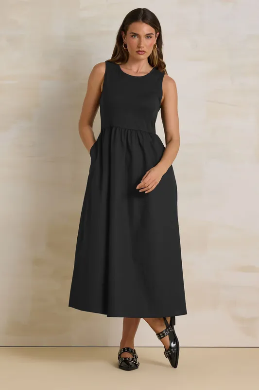 Tall Jersey & Woven Midi Dress - Long Tall Sally