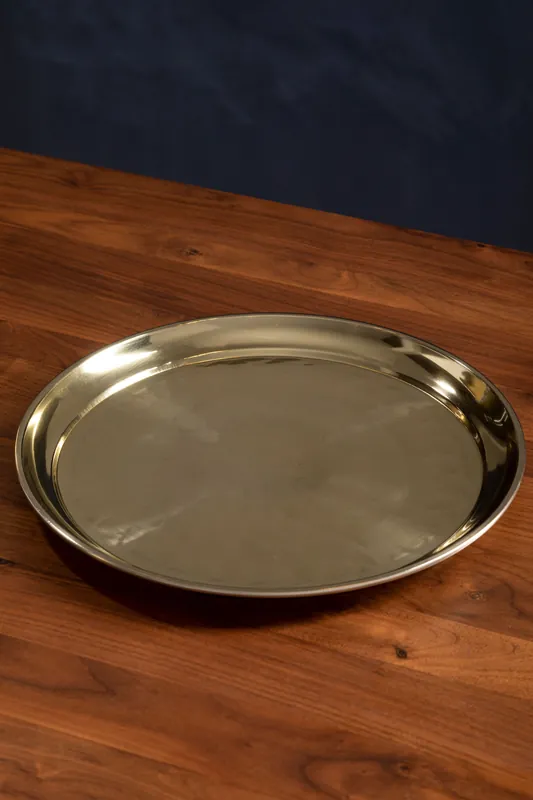 Mixology Small Serving Plate, Warm Metallic Finish - Orsina