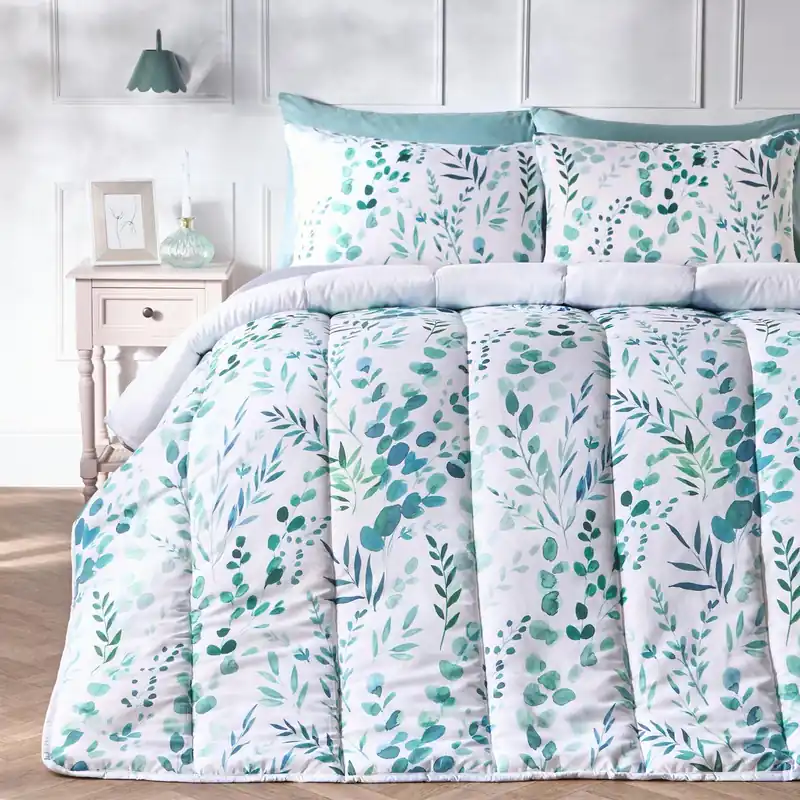 Floral Coverless 10.5 TOG Duvet Set Pillowcase Quilted Cover - OHS