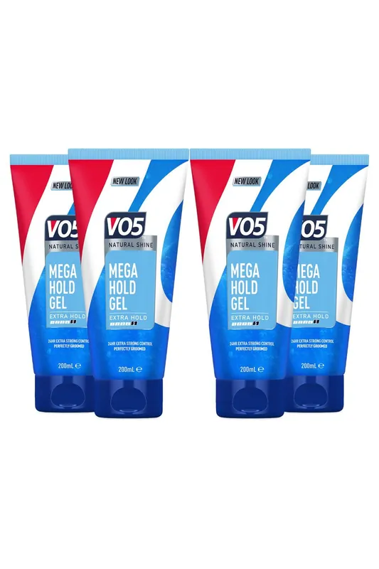 Mega Hold 24hr Extra Control 'Styling Gel' 200ml, Pack of 4 - VO5