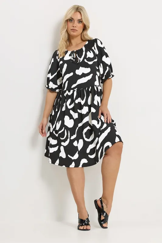 Abstract Tie Front Dress - Yours