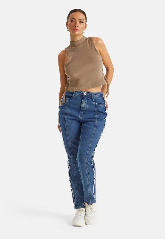 Fray Seam Detail Wrath Jean - Urban Bliss