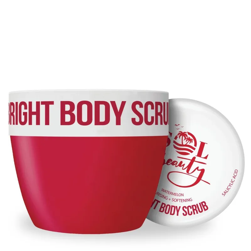 Body Scrub, Watermelon Moisturising And Softening Sugar Scrub 220ml - SOL Beauty