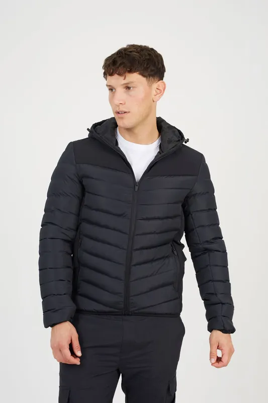 Padded Soft Shell Hooded Jacket - Brave Soul