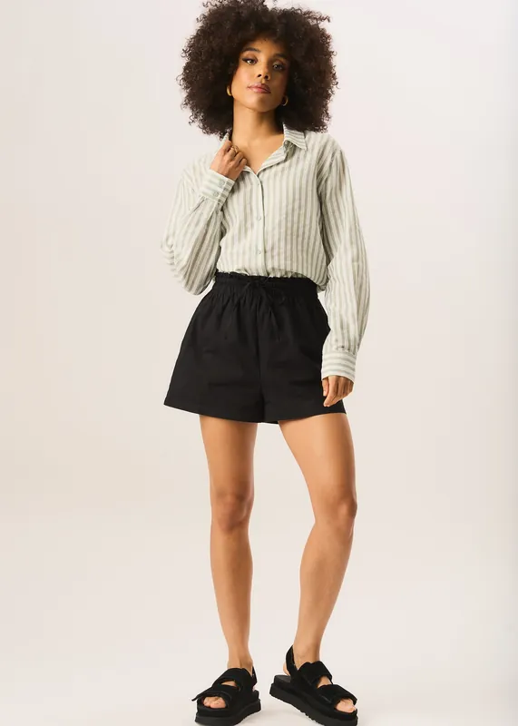 Black Draw String Short - Gini London