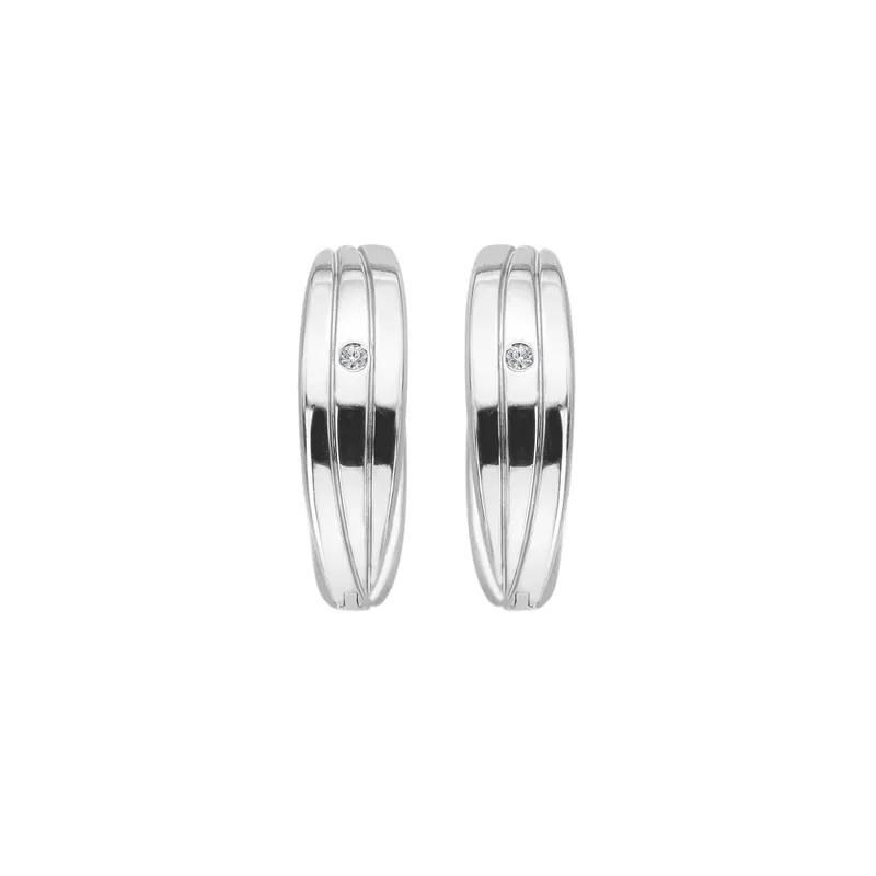 Trio Hoop Earrings - Hot Diamonds