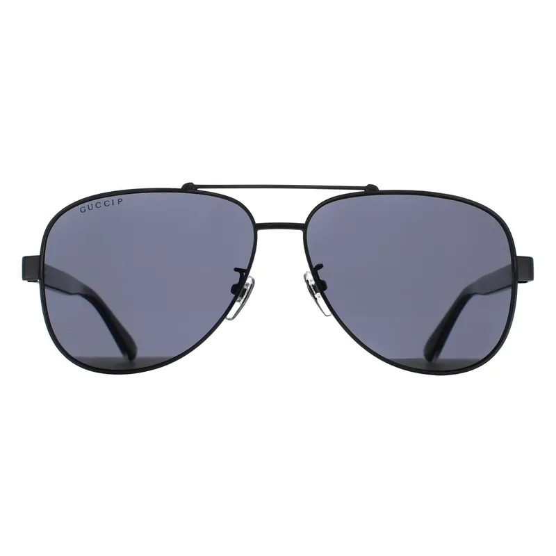 Aviator Shiny Ruthenium Grey Mirror Polarized GG0528S - Gucci