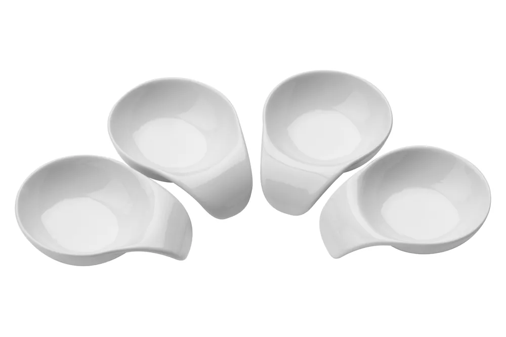 Elegant Set Of Four White Porcelain Serving Dishes, Porcelain Serving Dishes, Versatile Serving Dishes - Orsina