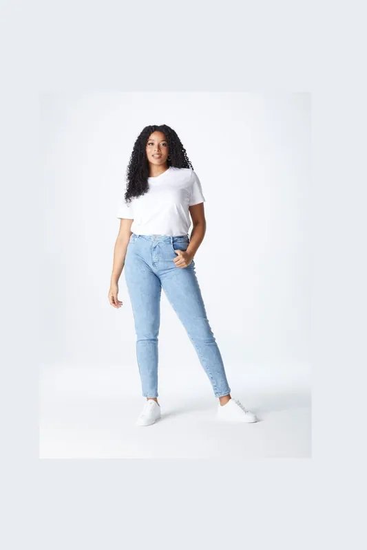 Marble Wash Straight Jean - Urban Bliss