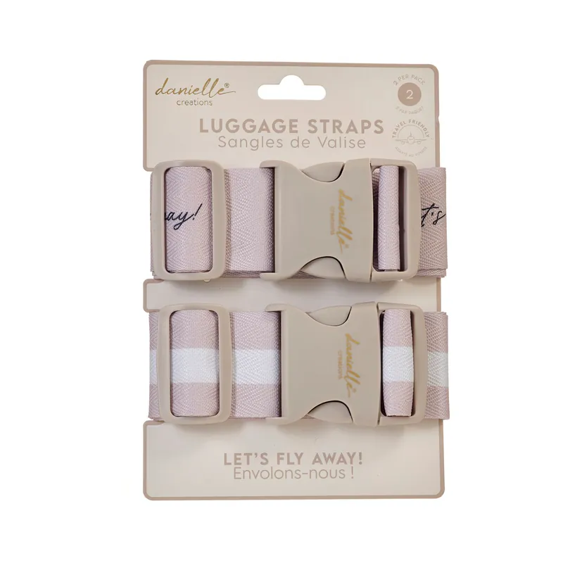 Suitcase Luggage Straps Set Mauve - Danielle Creations