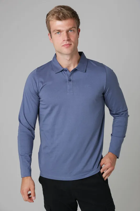 Long Sleeve Cotton Polo Shirt - Tokyo Laundry
