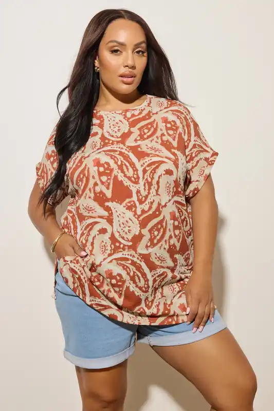 Paisley Textured Top - Yours