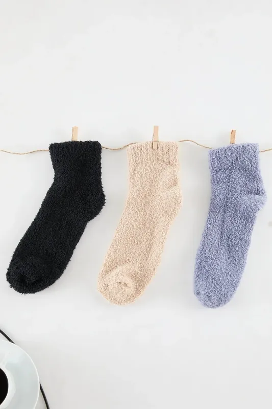 3 Pack Thick Terry Knit Warm Socks - WOVCOR