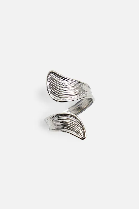 Abstracts Open Ring in Silver - Public Desire