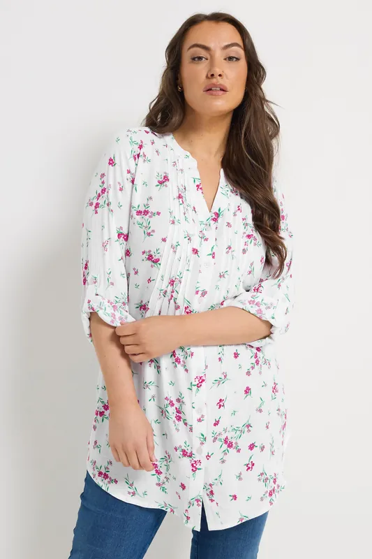 Floral Pintuck Blouse - Yours