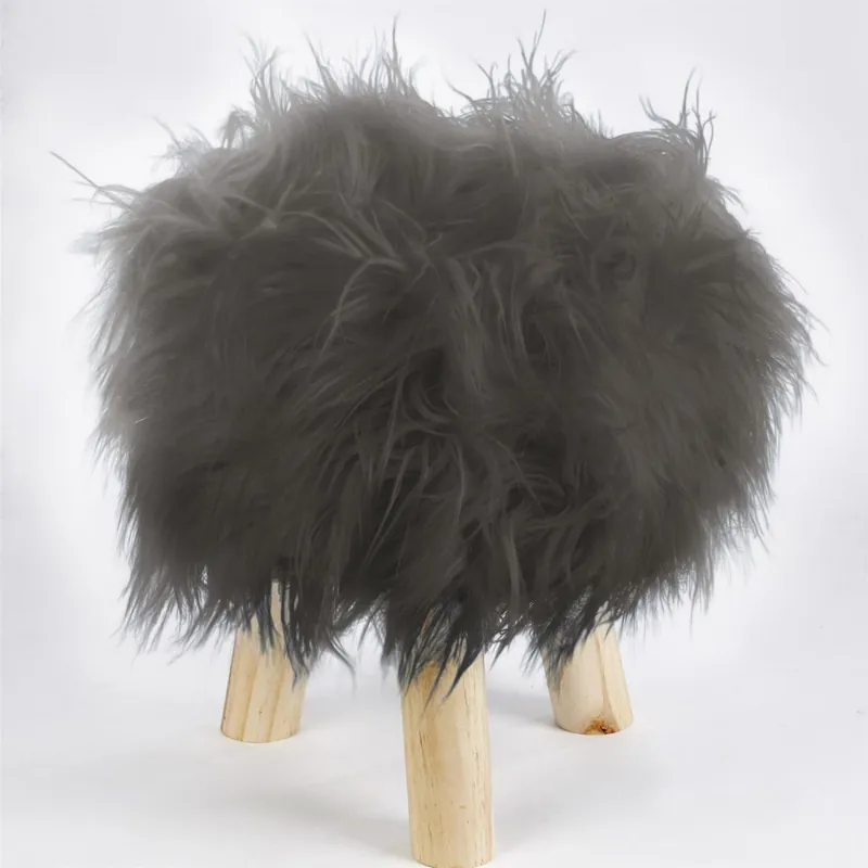 Mongolian Faux Fur Foot Stool - Alan Symonds