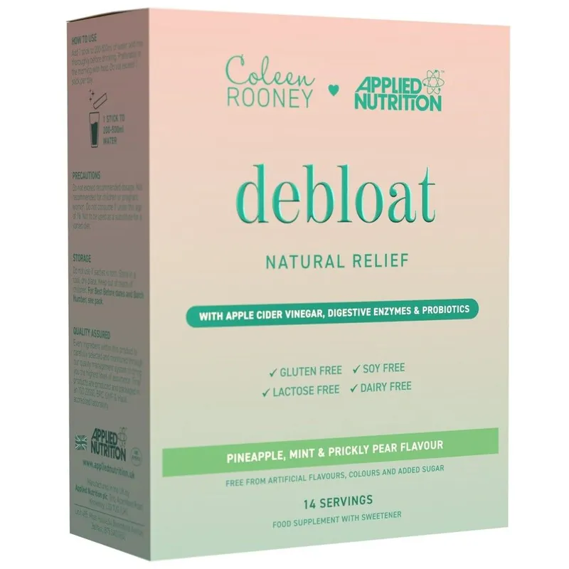 Coleen Rooney Debloat Sticks Pineapple Mint Prickly Pear 14 Servings - Applied Nutrition
