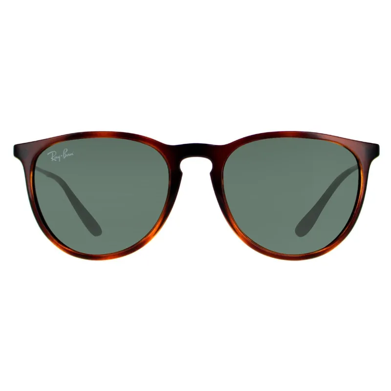Round Tortoise & Gunmetal Green Erika 4171 Sunglasses - Ray-Ban